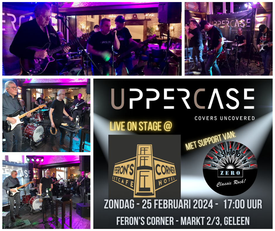 Zondag 25 Februari 2024 - UpperCase Coverband Live On Stage